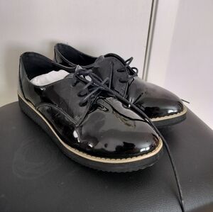 Black Patent Leather Oxford Shoes
